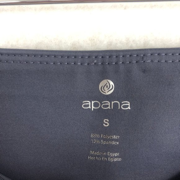 APANA Dusty Purple Capri Leggings Women's Size Small Criss-Cross Cut-Out Cropped - Picture 5 of 5